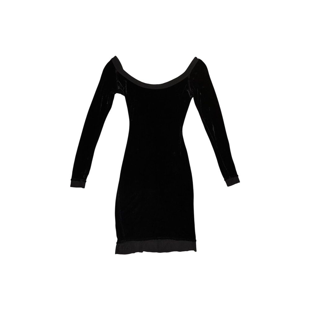 FW 1988 Alaïa velvet long sleeve mini dress w low back size xs